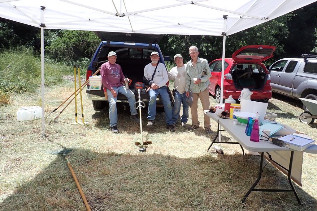 Jim, Cory, Mike and John after a good day of volunteering!